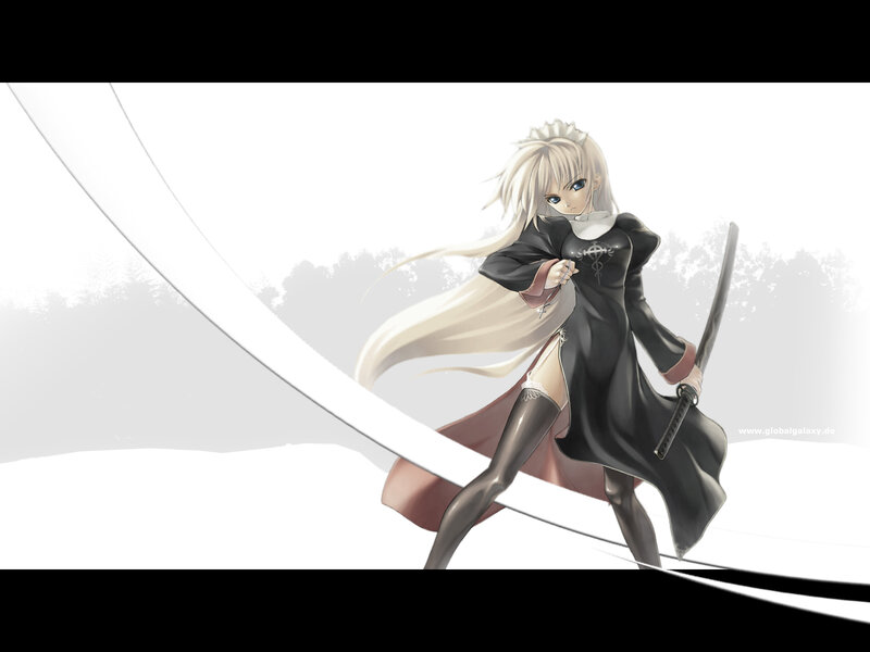 anime girl with sword