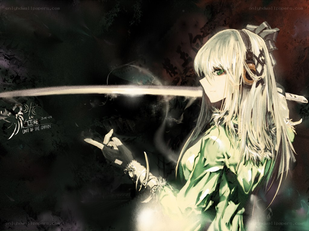 anime girl with sword