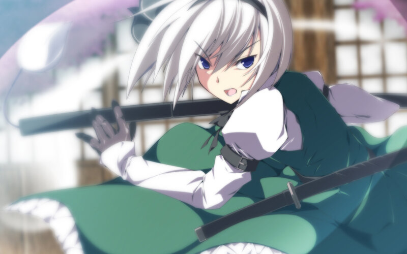anime girl with sword
