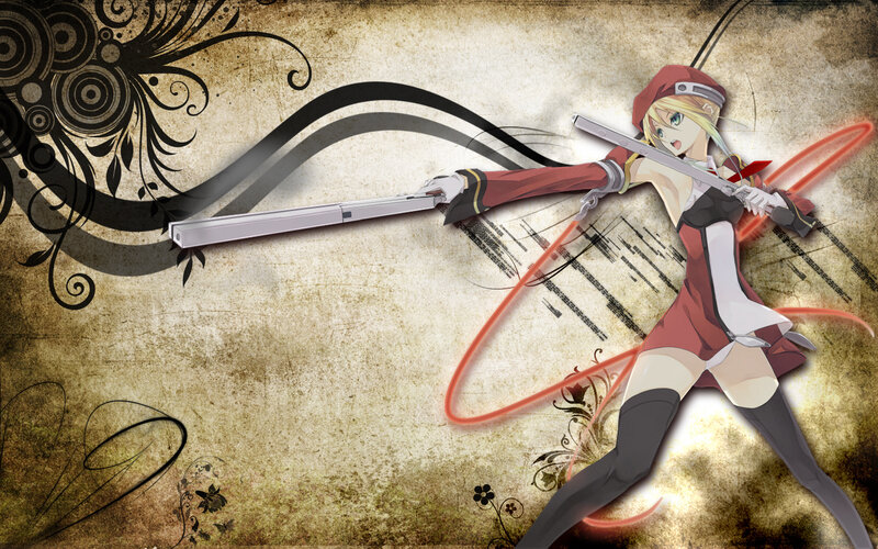 anime girl with sword