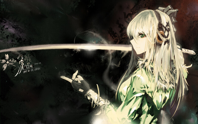 anime girl with sword