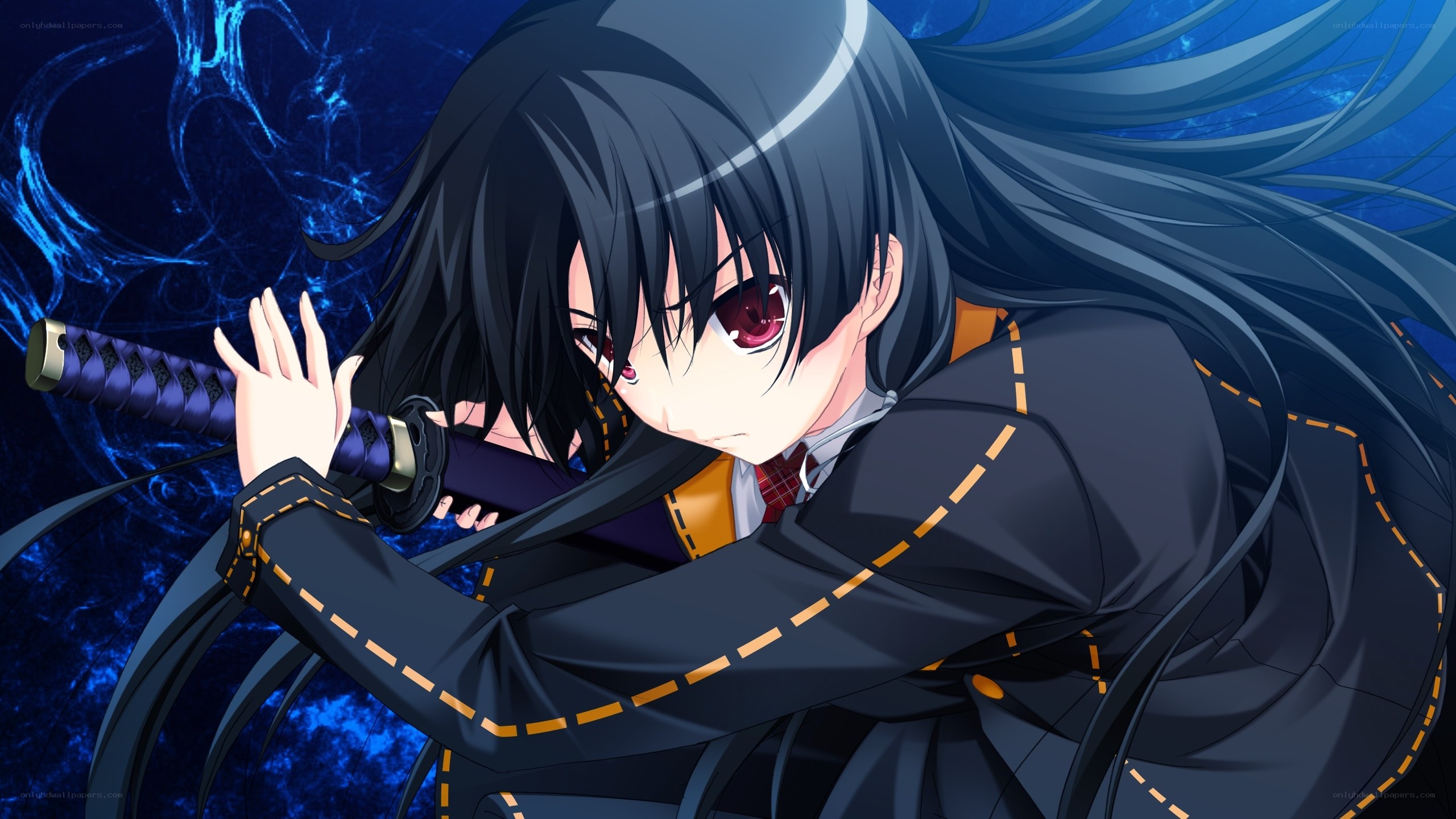 anime girl with sword