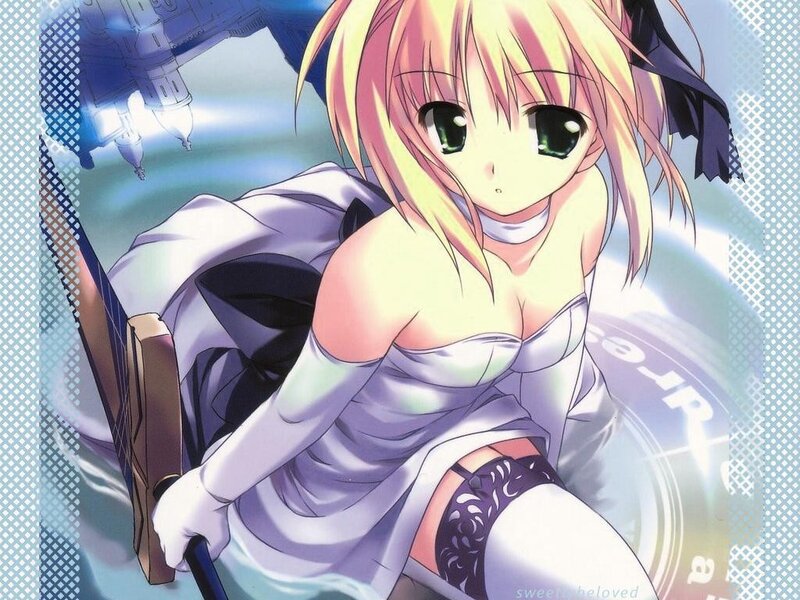anime girl with sword