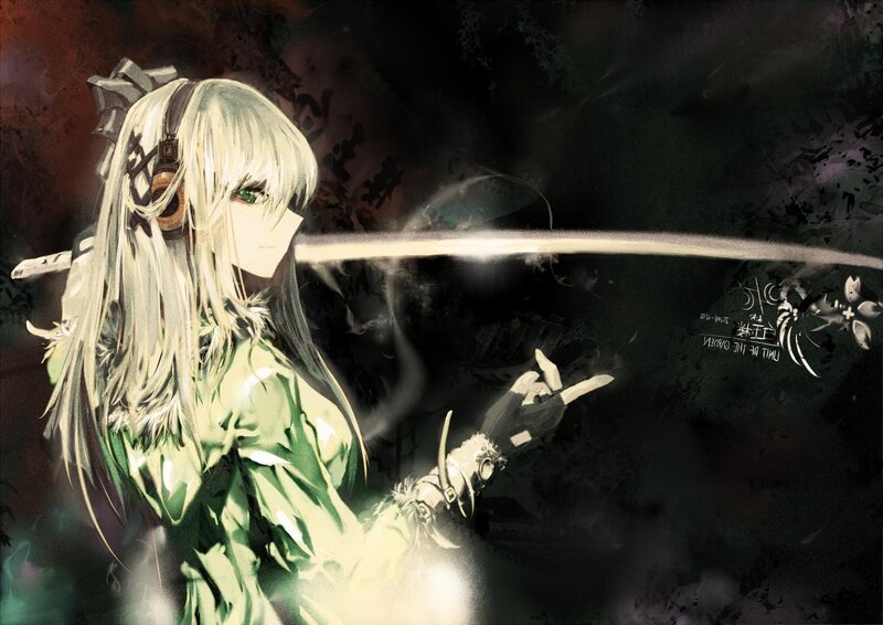 anime girl with sword