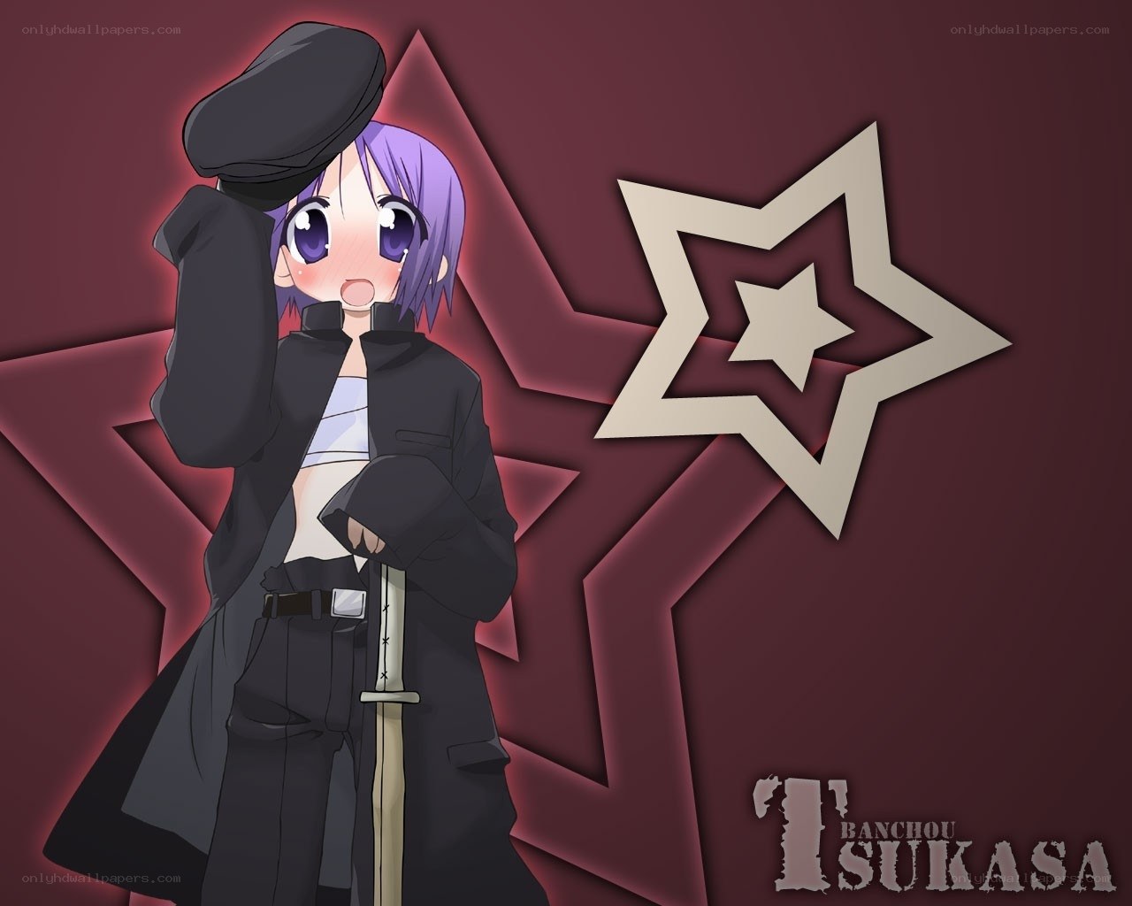 anime girl with sword