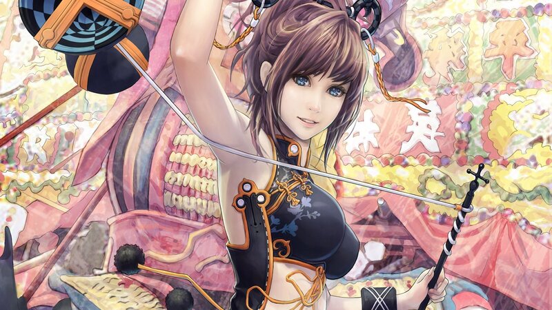 anime girl with sword