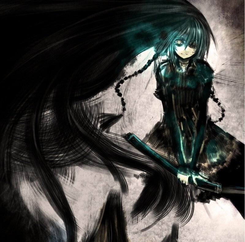 anime girl with sword