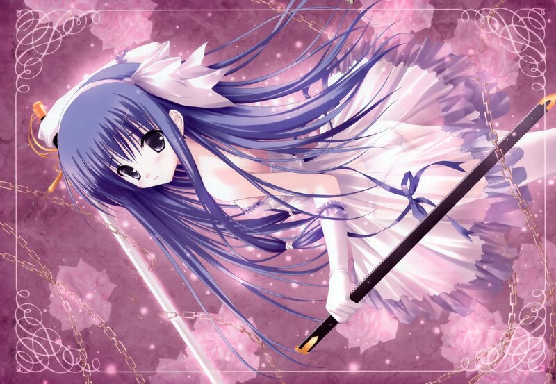 anime girl with sword