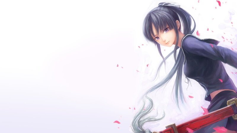 anime girl with sword