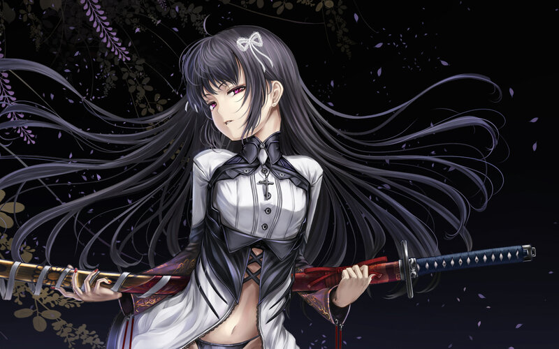 Anime girl with sword