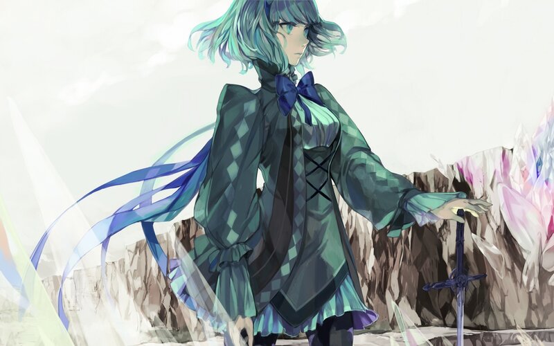 anime girl with sword