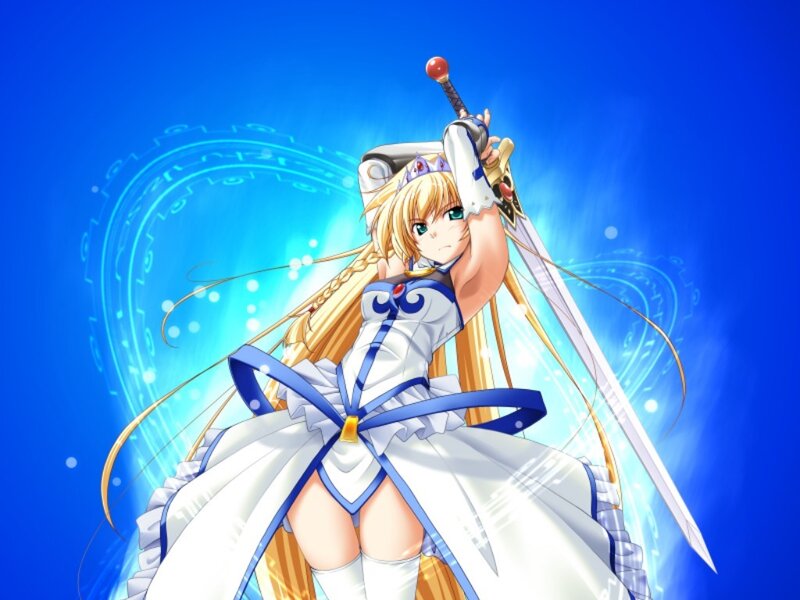 anime girl with sword
