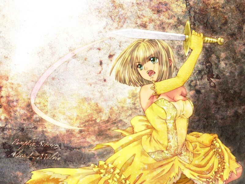 Anime girl with sword