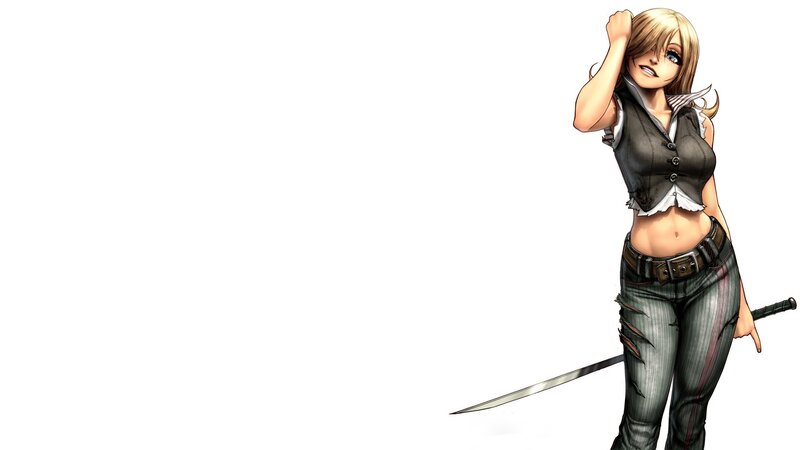 anime girl with sword