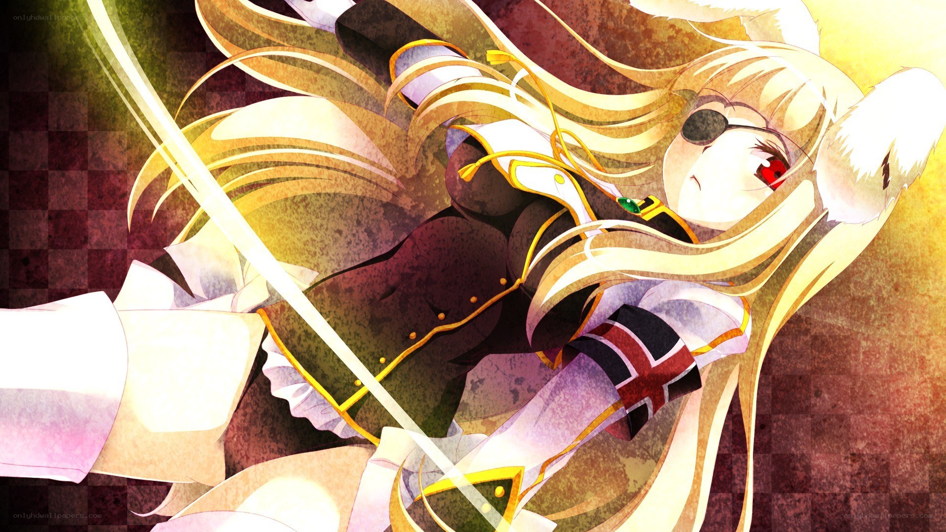 anime girl with sword