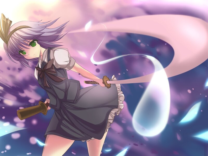 Anime girl with sword