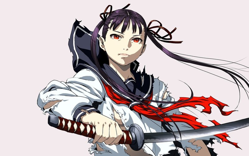 anime girl with sword