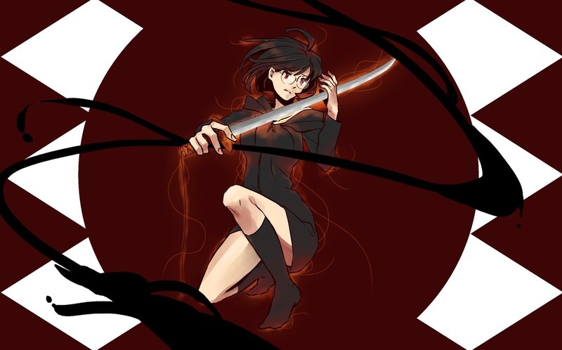 anime girl with sword