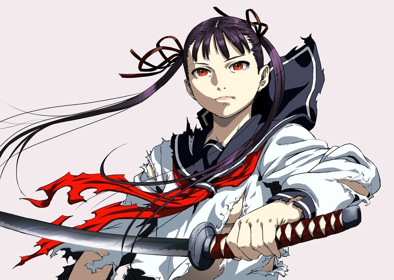 anime girl with sword