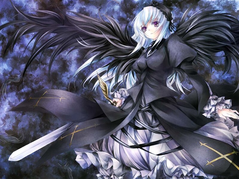 anime girl with sword