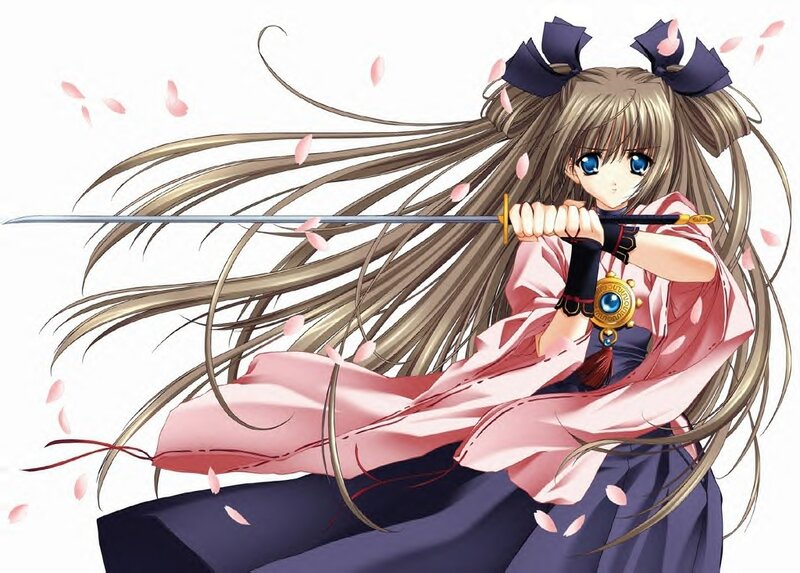 anime girl with sword