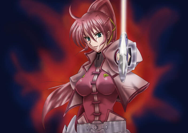 anime girl with sword