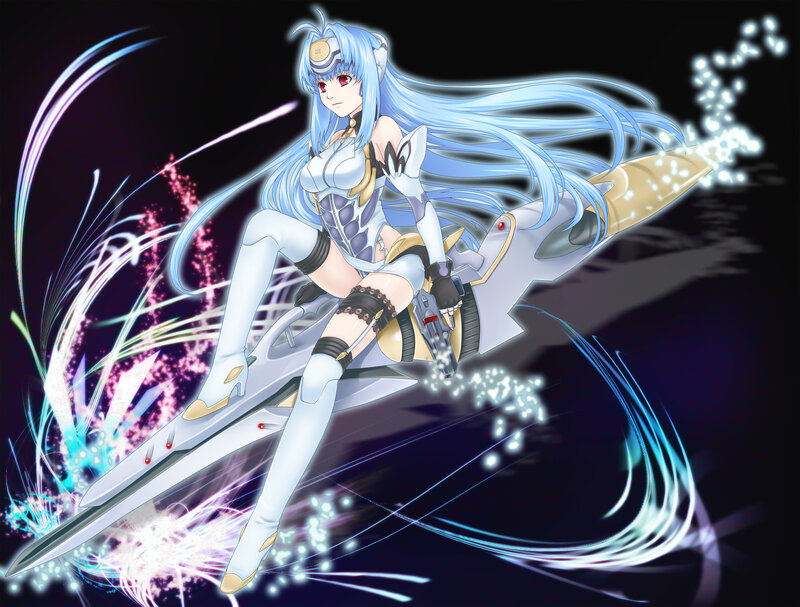 anime girl with sword