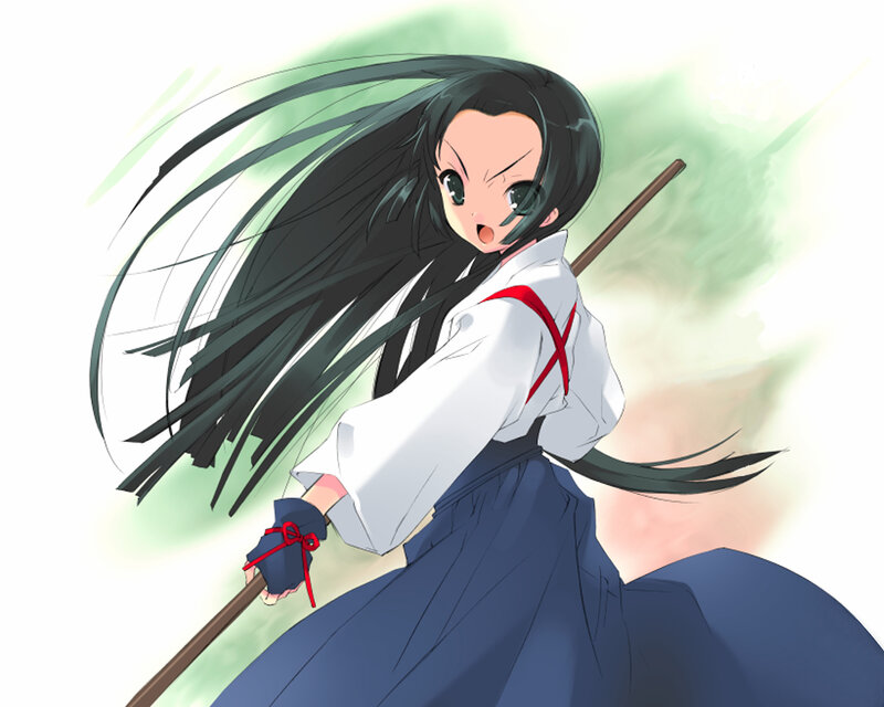 anime girl with sword