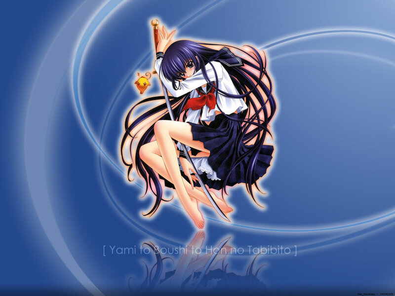 Anime girl with sword