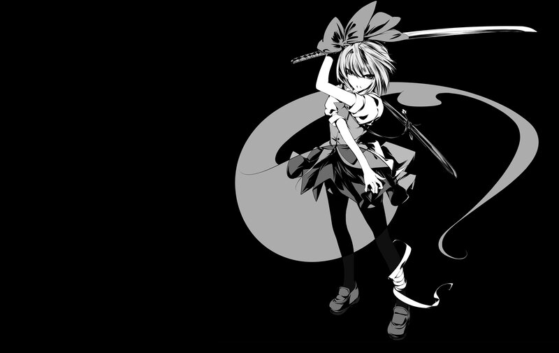 anime girl with sword