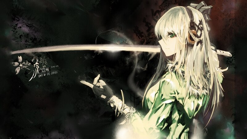 anime girl with sword