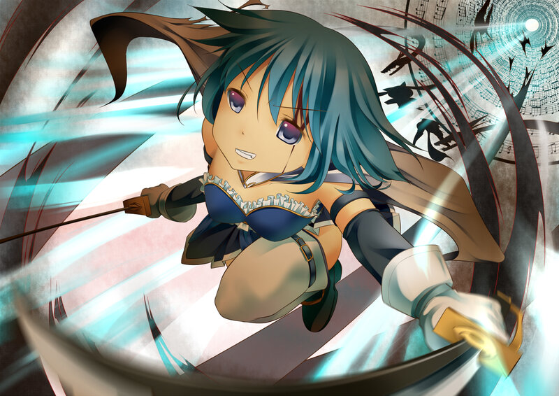 anime girl with sword
