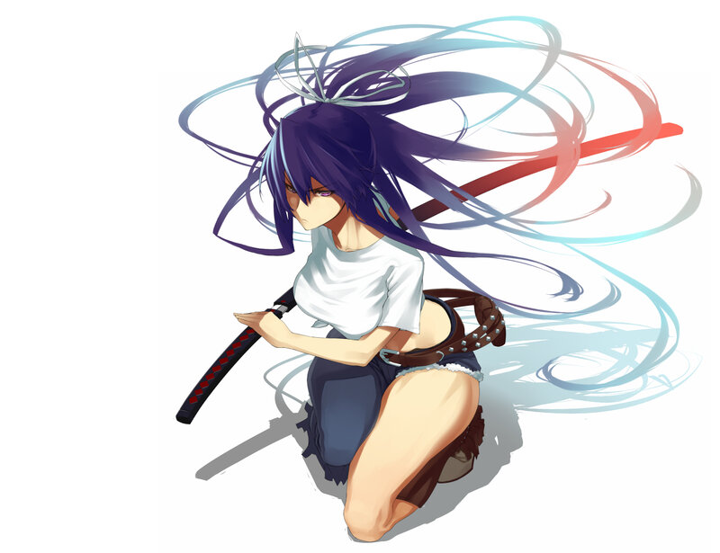 anime girl with sword