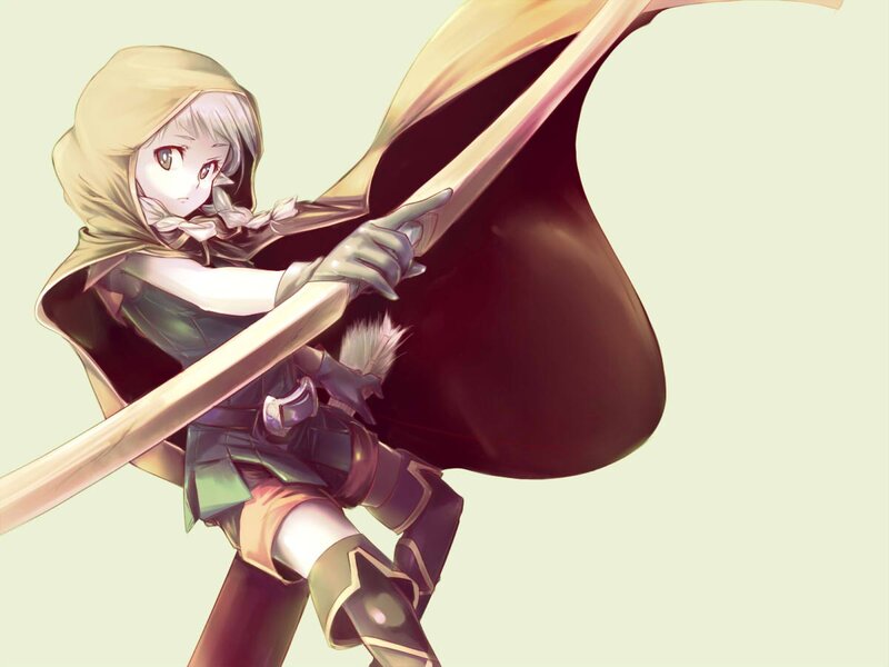Anime girl with sword