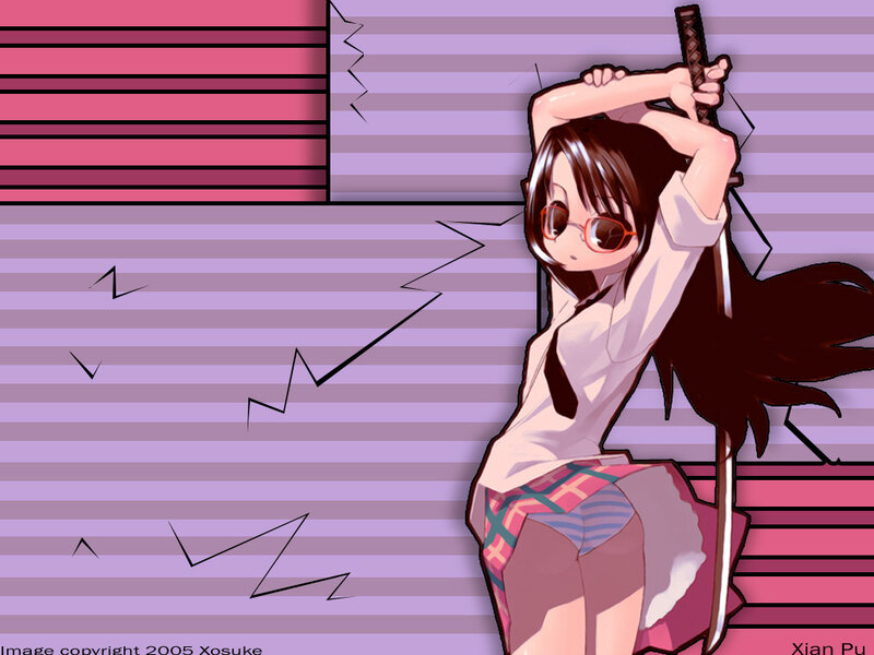 Anime girl with sword