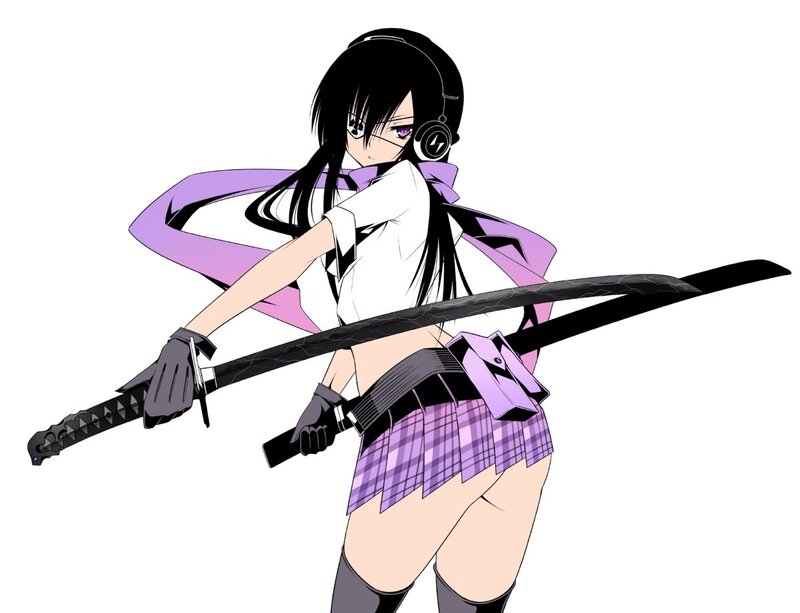 anime girl with sword