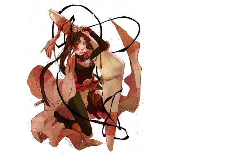 anime girl with sword