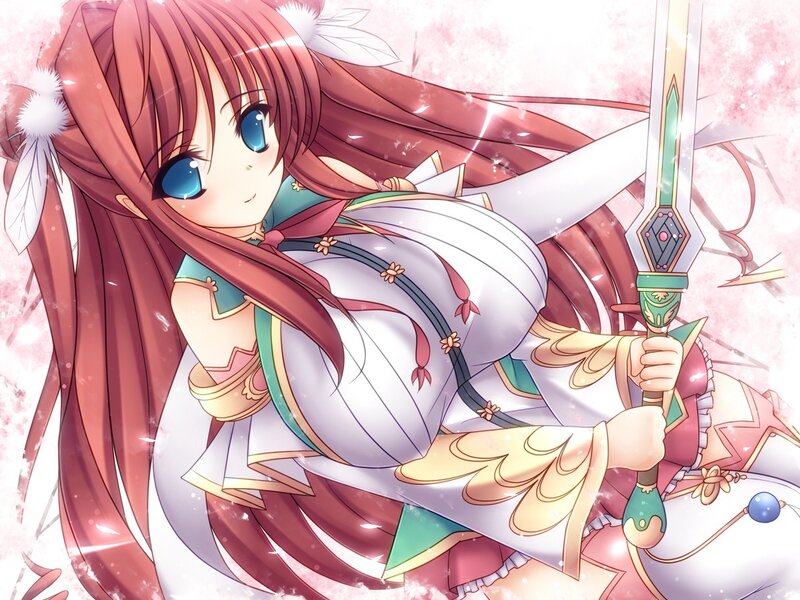 Anime girl with sword
