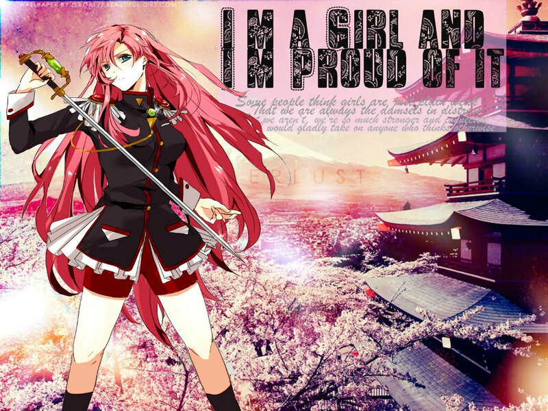 Anime girl with sword