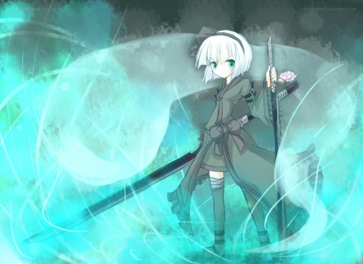anime girl with sword