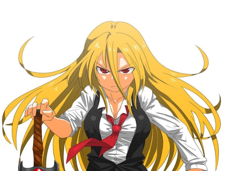 anime girl with sword