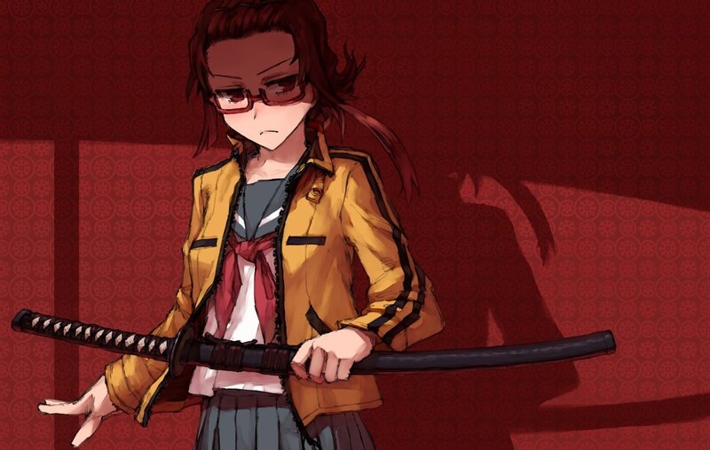 anime girl with sword