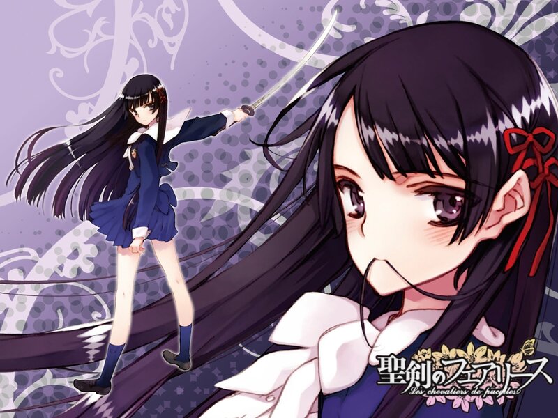 anime girl with sword