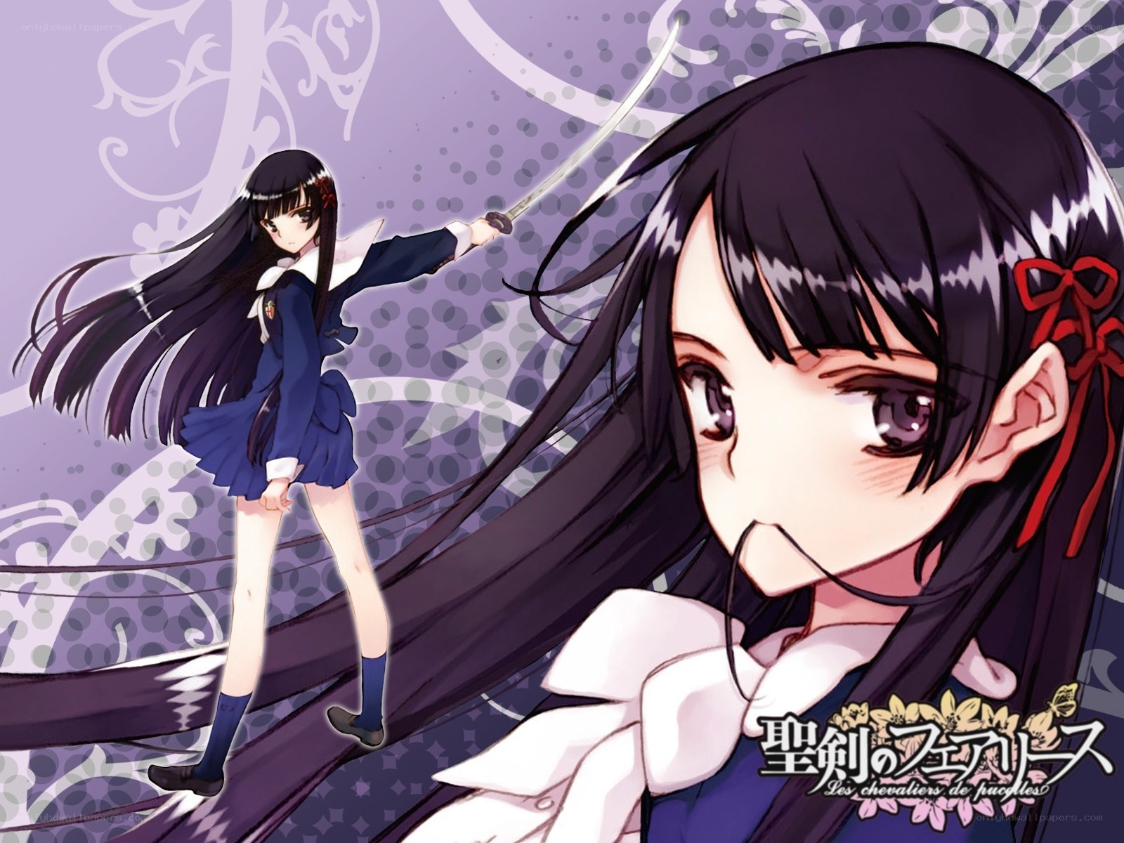 anime girl with sword