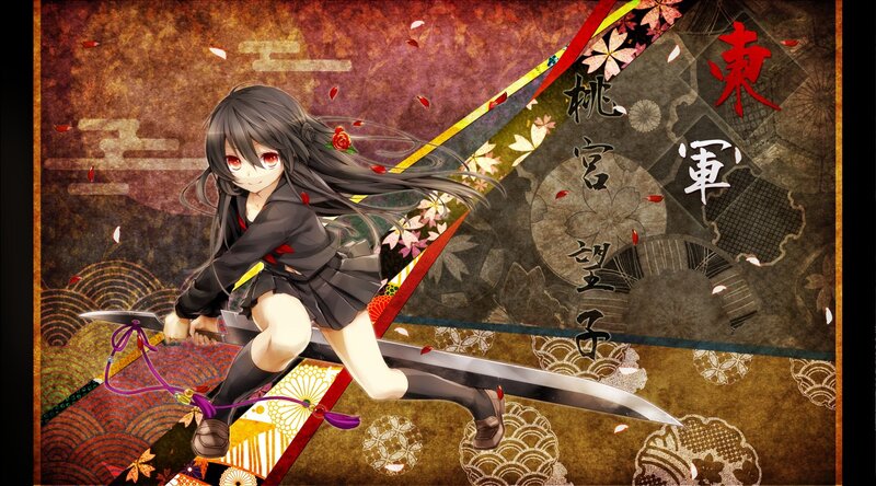 anime girl with sword