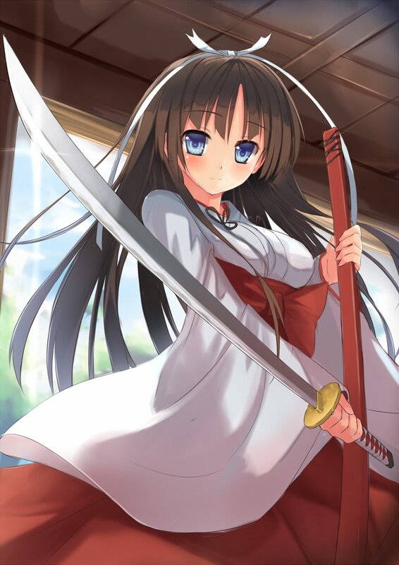 Anime girl with sword
