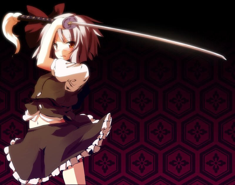 Anime girl with sword