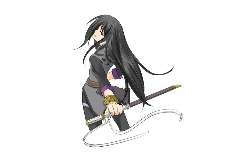 anime girl with sword