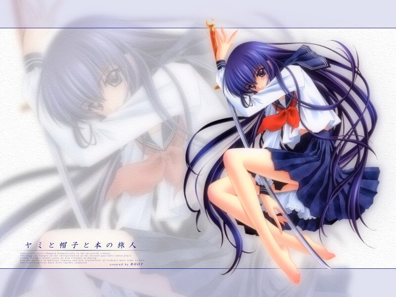 Anime girl with sword