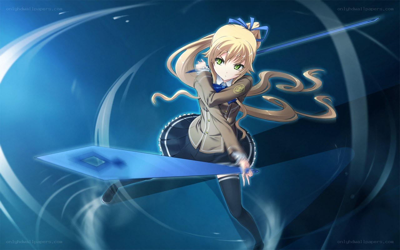 anime girl with sword